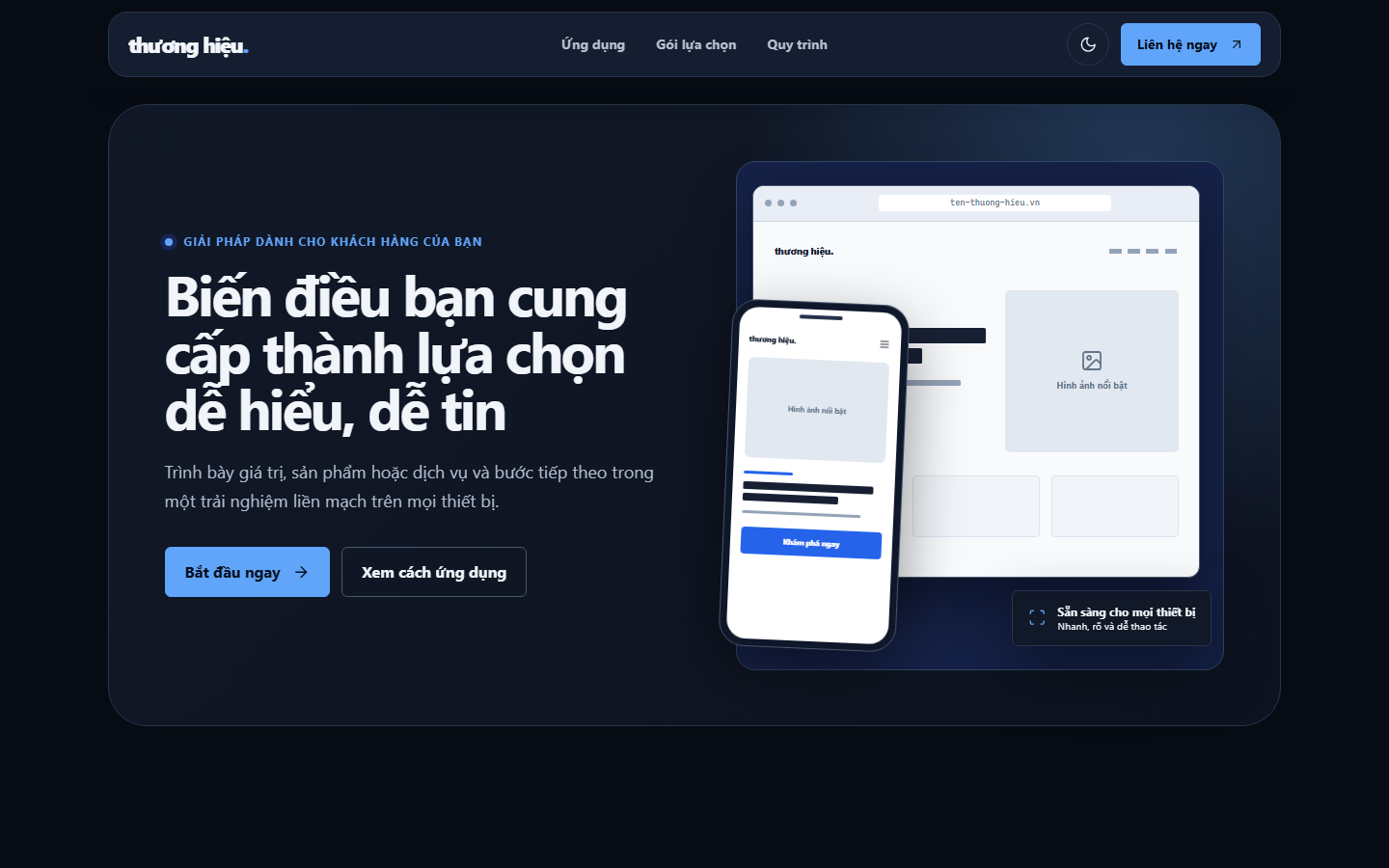 Ảnh xem trước Landing Page template đa ngành